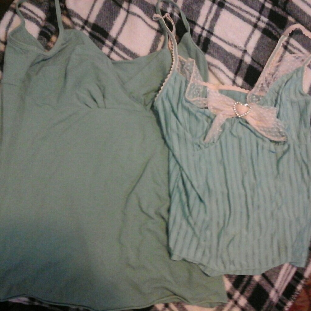 2 camisole style tank tops